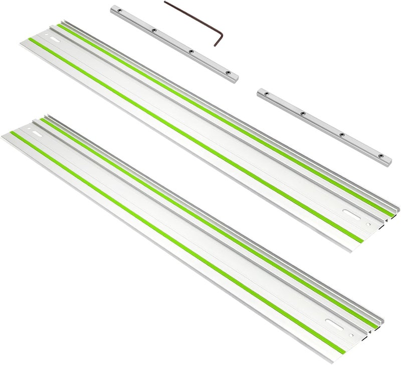 Feikeer 64in Track Saw Guide Rail for festool Track Saw, 32" x 2 Guide Rail with Connector for festool FS1400/2 Guide Rail, Perfect for festool TS55/TS75 Track Saw and Longer Cuts, 2 Year Warranty - Image 1